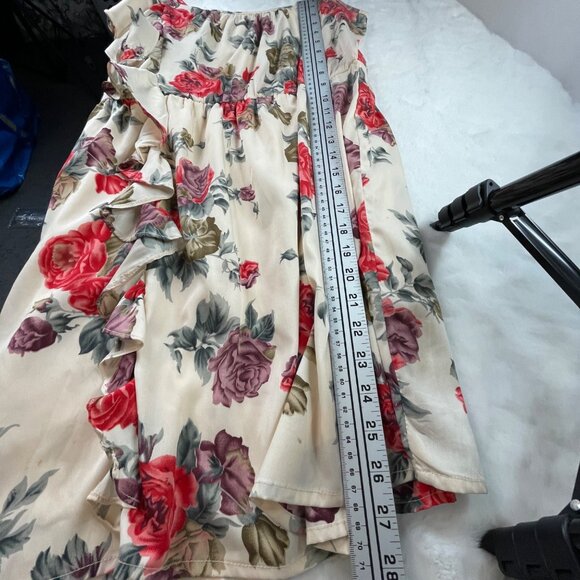 Wet Seal Floral Ruffled One-Shoulder Dress S Cottagecore Romantic Y2K - Picture 7 of 8